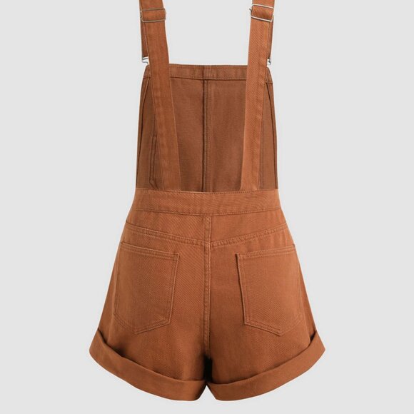 CIDER Brown Denim Overalls NWT - Picture 2 of 6